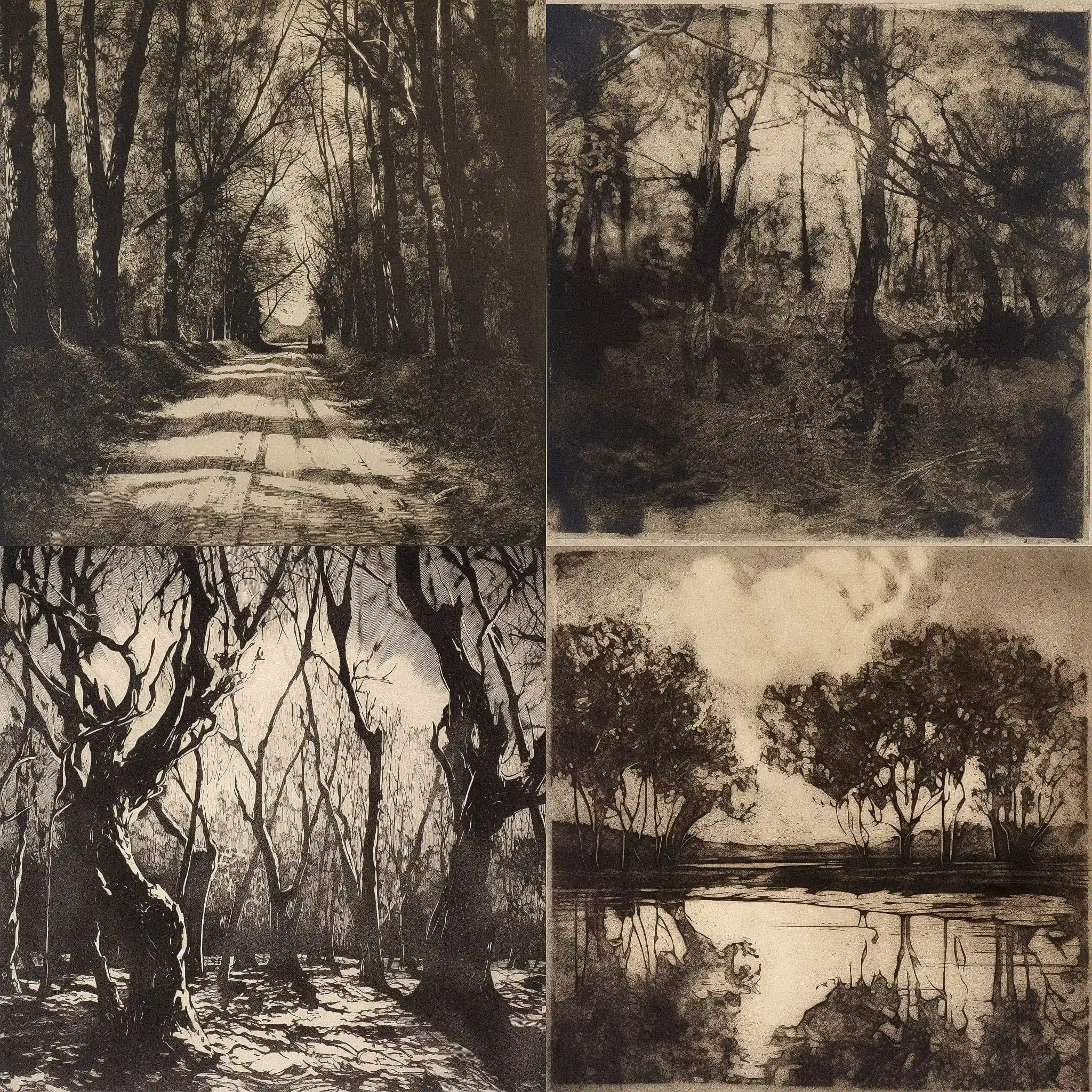 -古莫伊尔照片 gumoil print风格midjourney AI绘画作品