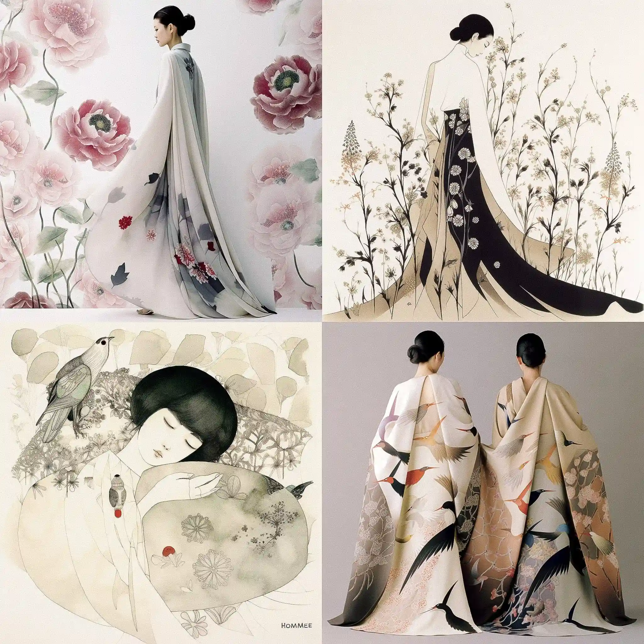 森英恵 hanae mori风格midjourney AI绘画作品 -森英恵 hanae mori风格midjourney AI绘画作品