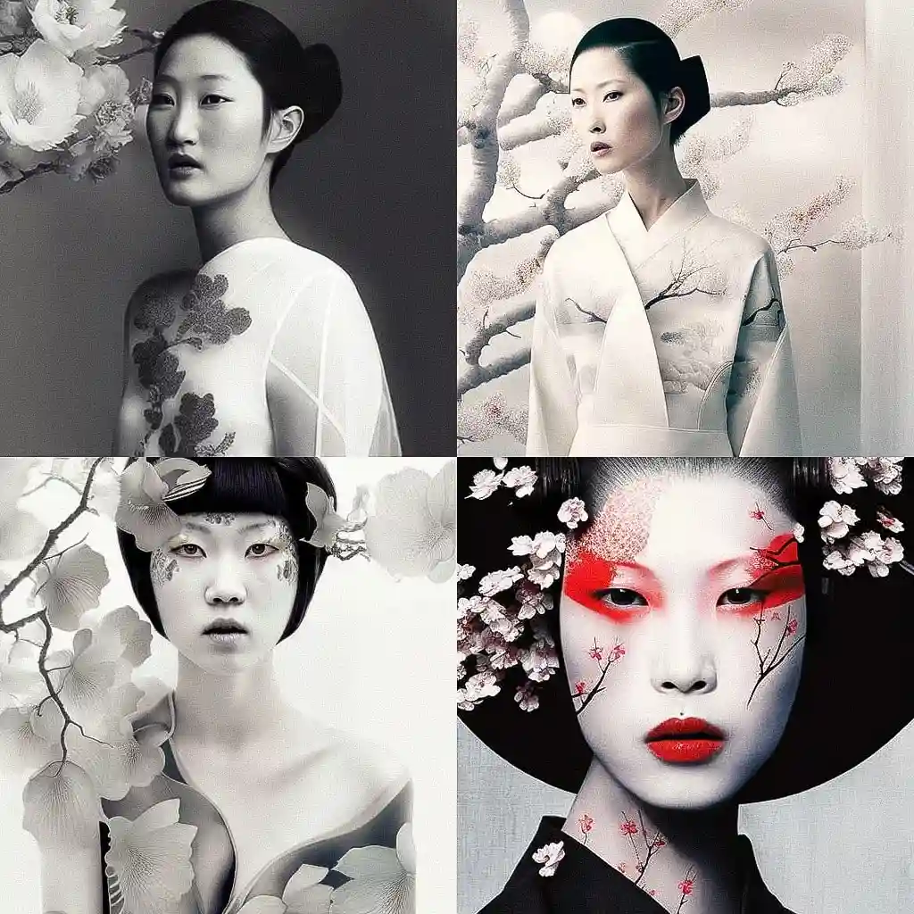 森英恵 hanae mori风格midjourney AI绘画作品 -森英恵 hanae mori风格midjourney AI绘画作品
