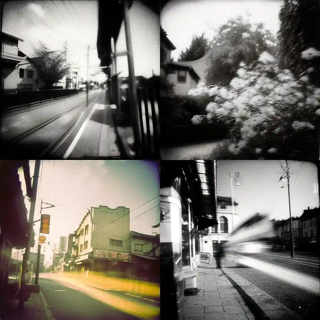 -Holga 摄影 holga photography风格midjourney AI绘画作品