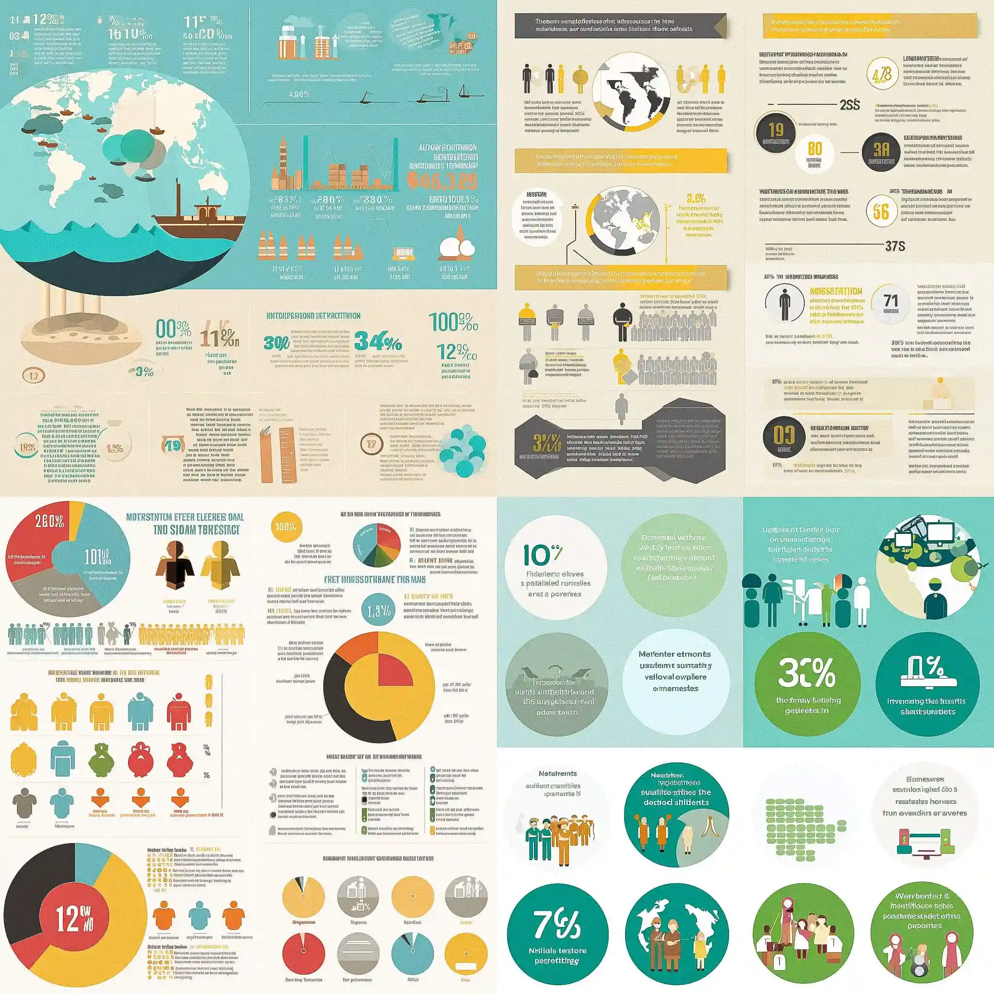 -信息图 infographic风格midjourney AI绘画作品