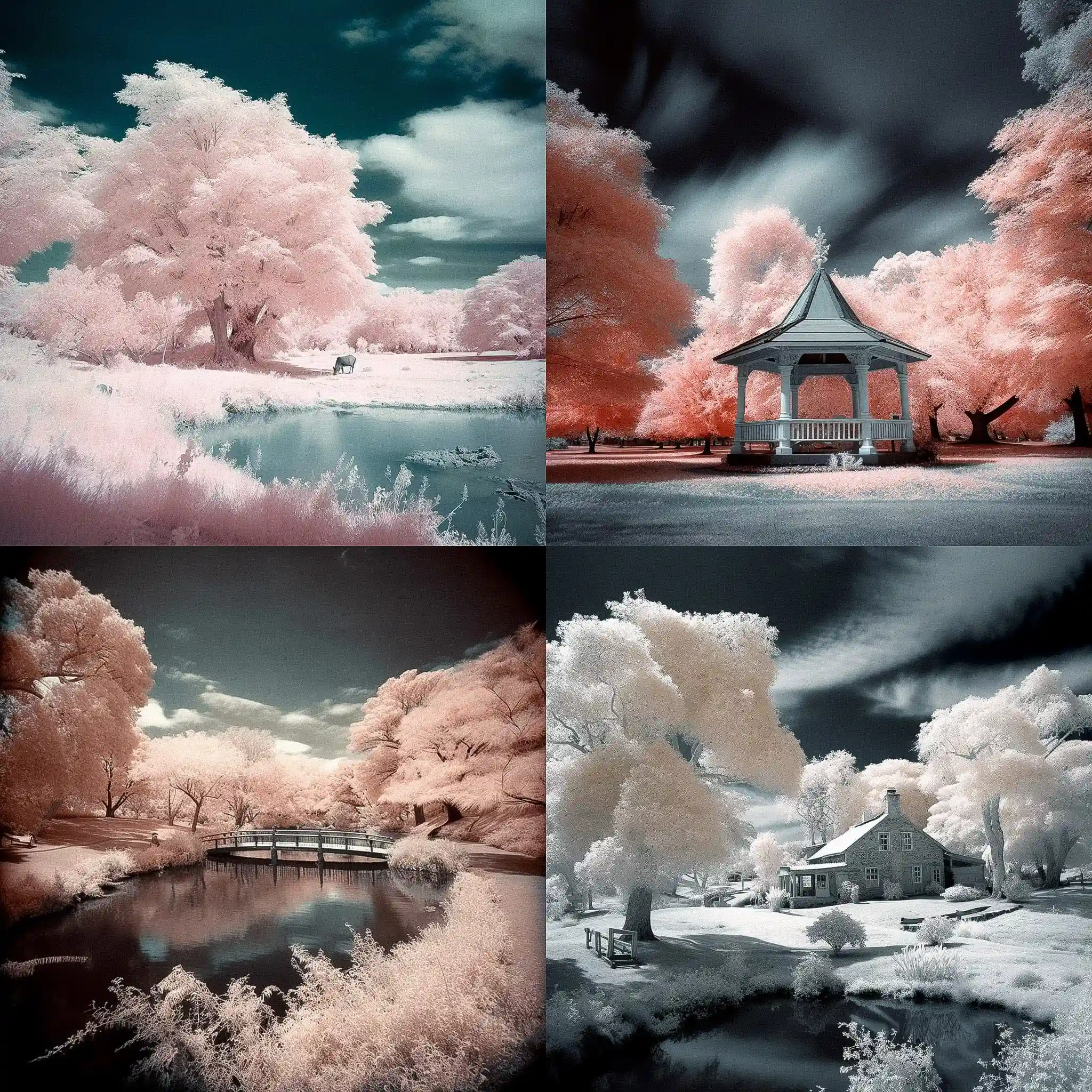 -红外摄影 infrared photography风格midjourney AI绘画作品