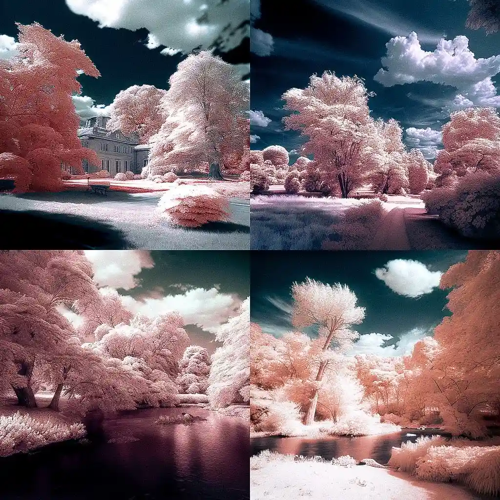 红外摄影 infrared photography风格midjourney AI绘画作品 -红外摄影 infrared photography风格midjourney AI绘画作品