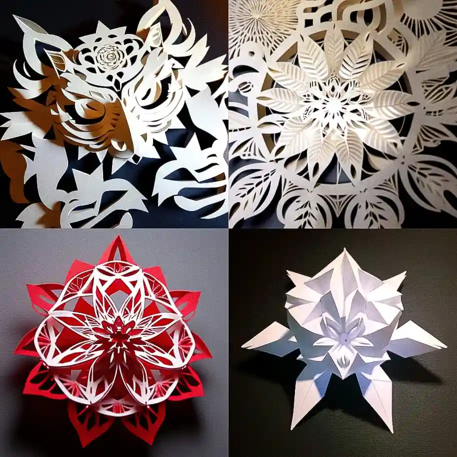 切纸艺术 kirigami风格midjourney AI绘画作品 -切纸艺术 kirigami风格midjourney AI绘画作品