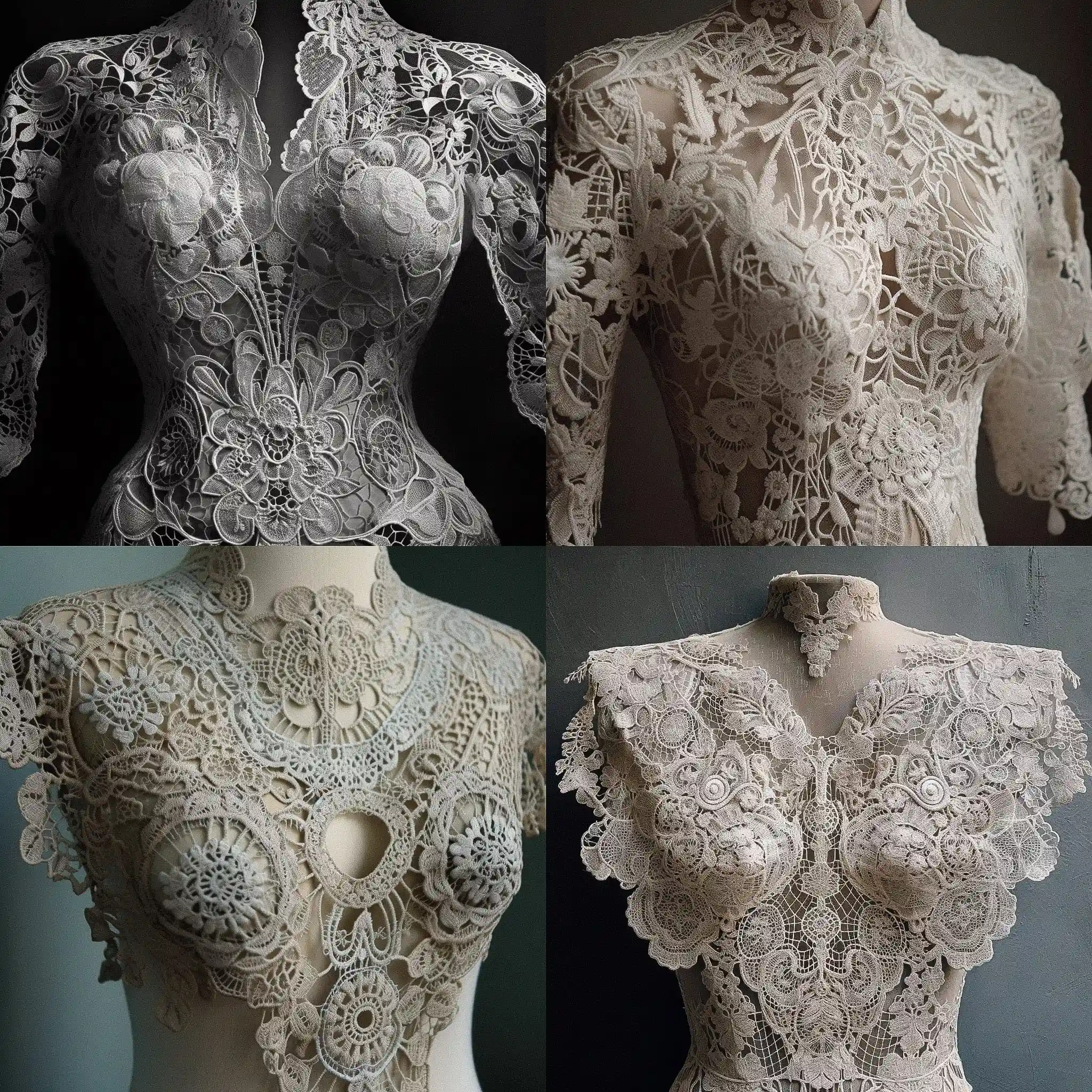 -蕾丝制品 made of lace风格midjourney AI绘画作品