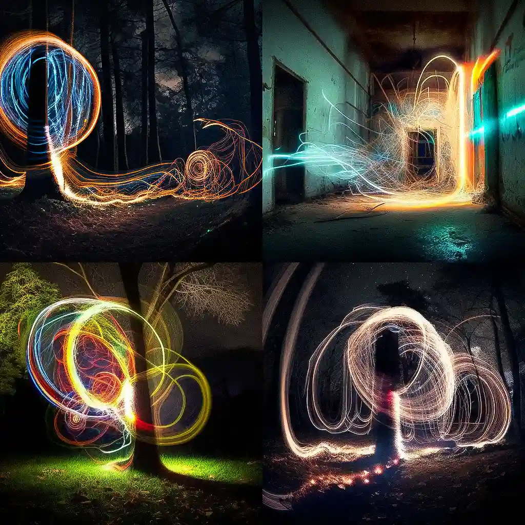 光绘 light painting风格midjourney AI绘画作品 -光绘 light painting风格midjourney AI绘画作品