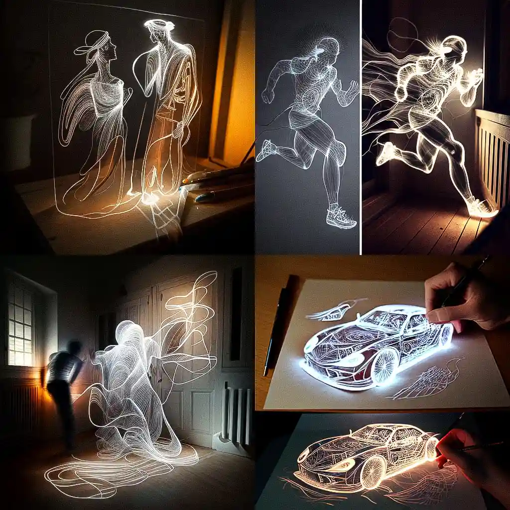 光迹 light tracing风格midjourney AI绘画作品 -光迹 light tracing风格midjourney AI绘画作品