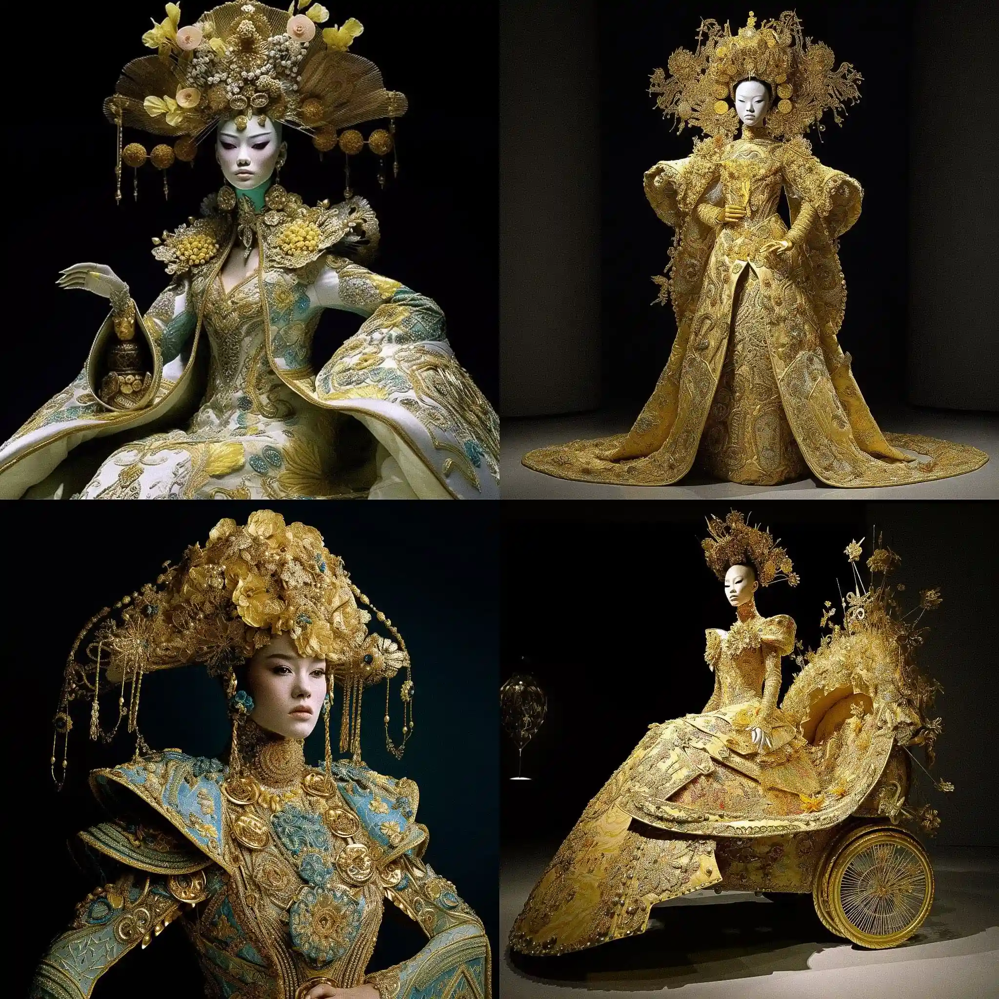 郭培 guo pei风格midjourney AI绘画作品 -郭培 guo pei风格midjourney AI绘画作品