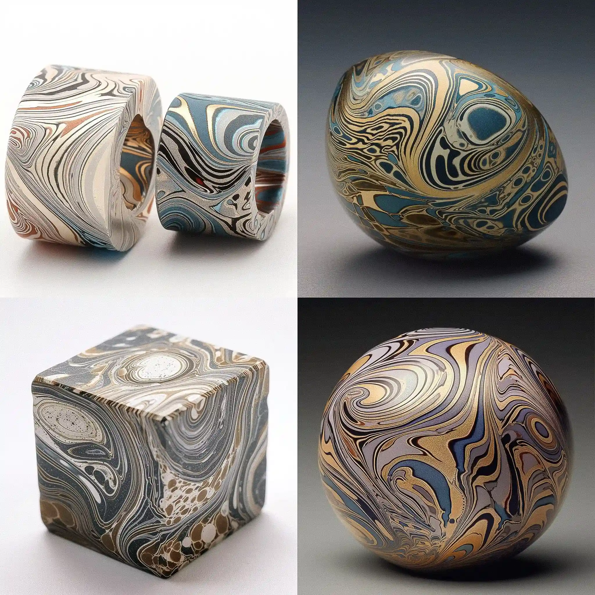 木纹金属 mokume gane风格midjourney AI绘画作品 -木纹金属 mokume gane风格midjourney AI绘画作品
