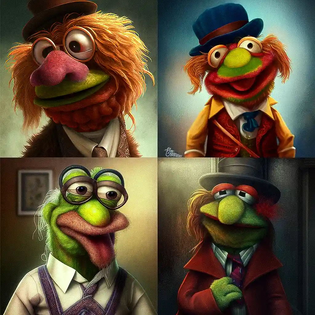 -毛绒布偶风格 muppet style风格midjourney AI绘画作品