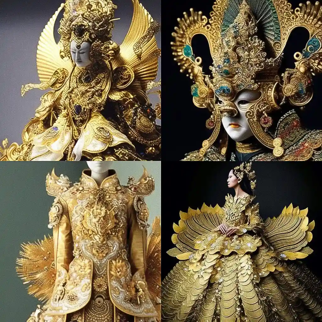 郭培 guo pei风格midjourney AI绘画作品 -郭培 guo pei风格midjourney AI绘画作品