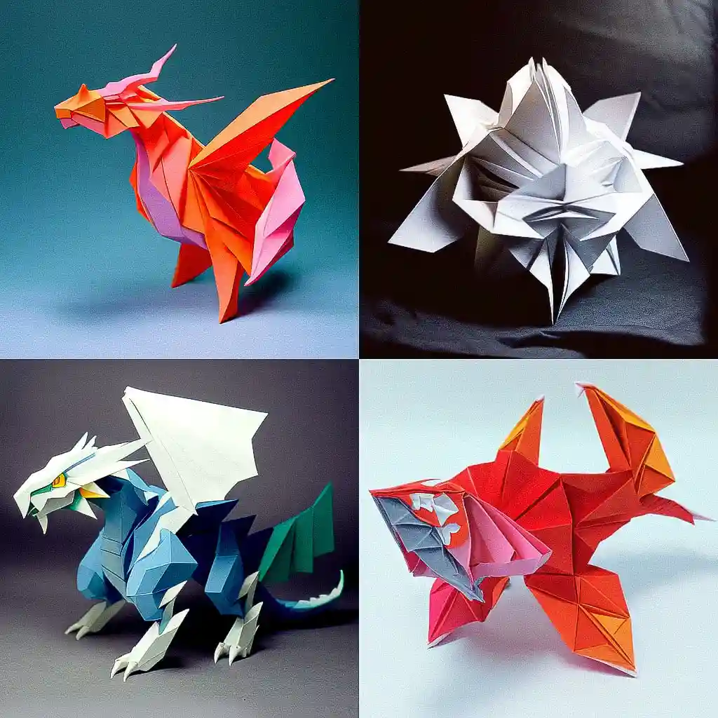 折纸 origami风格midjourney AI绘画作品 -折纸 origami风格midjourney AI绘画作品