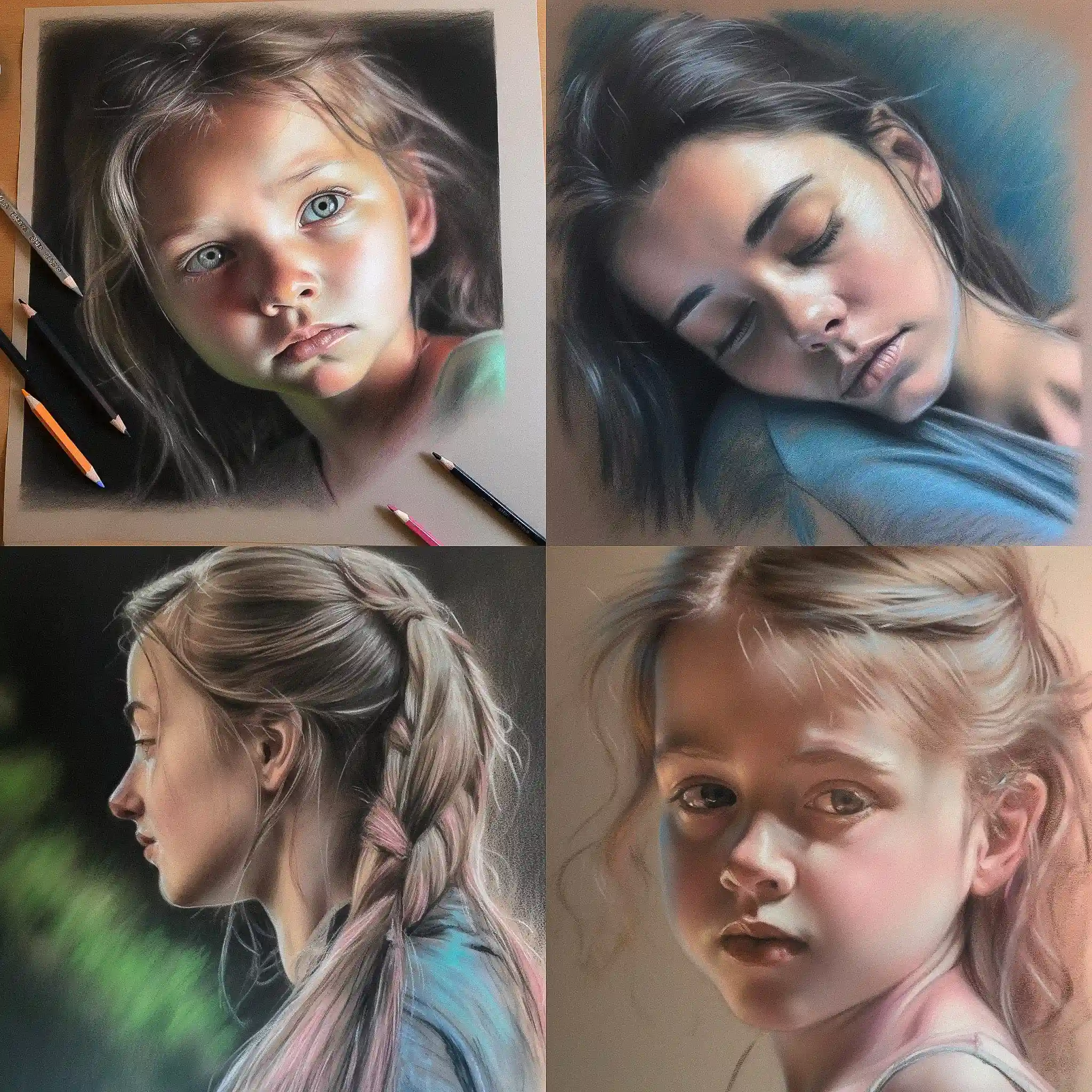 粉彩画 pastel drawing风格midjourney AI绘画作品 -粉彩画 pastel drawing风格midjourney AI绘画作品