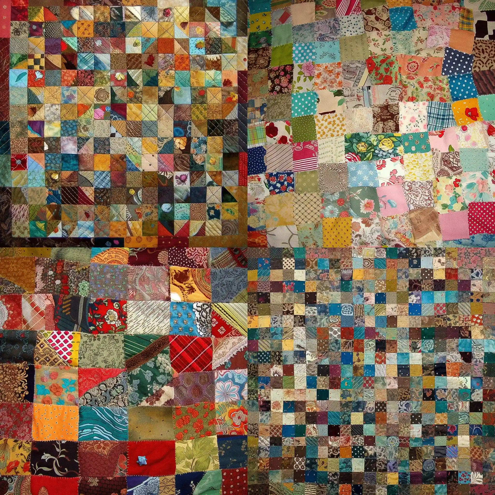 拼布 patchwork风格midjourney AI绘画作品 -拼布 patchwork风格midjourney AI绘画作品
