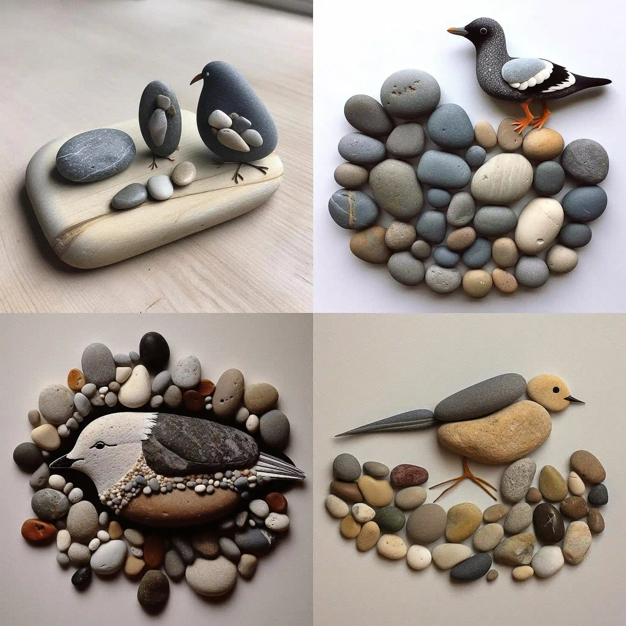 -鹅卵石艺术 pebble art风格midjourney AI绘画作品