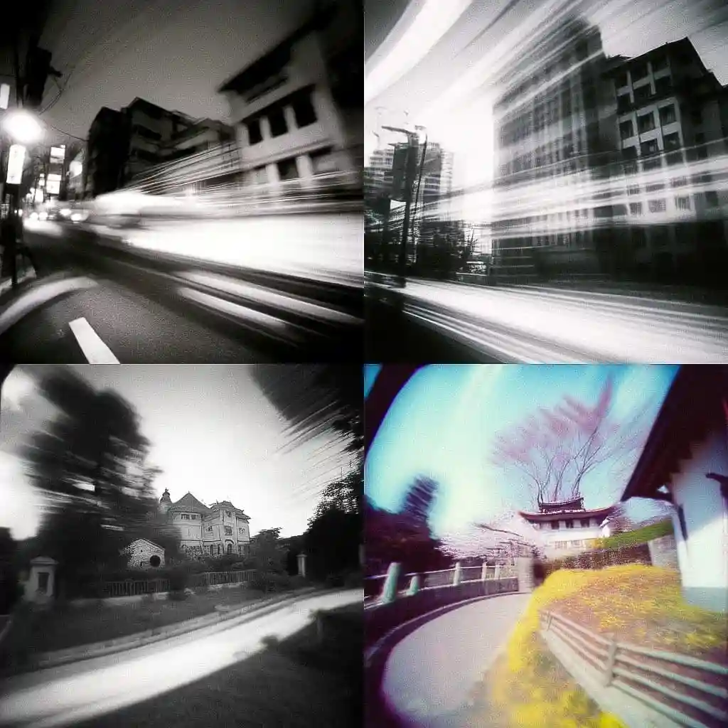 -针孔镜头 pinhole lens风格midjourney AI绘画作品