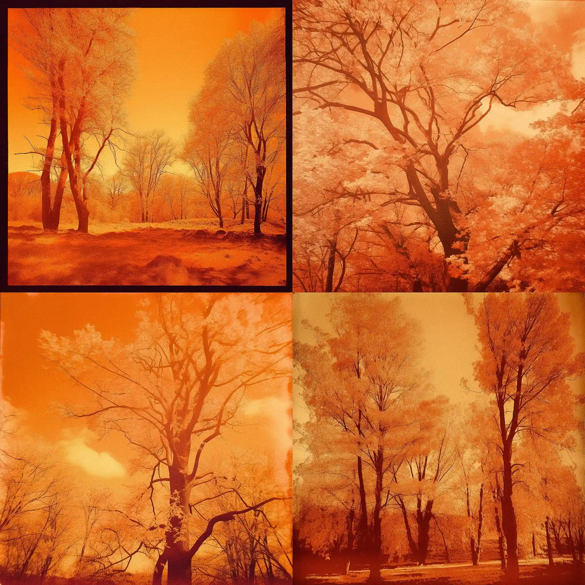 -红相片 redscale print风格midjourney AI绘画作品