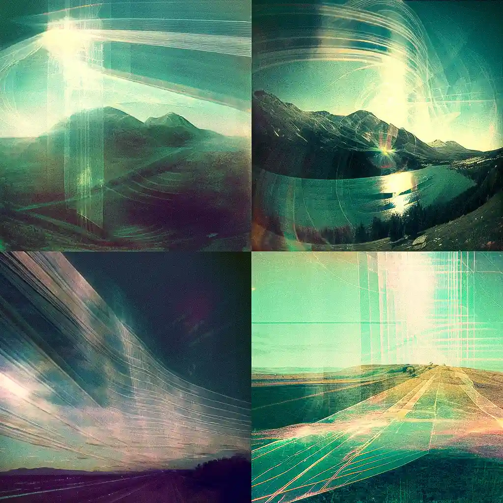 -日影摄影 solargraph风格midjourney AI绘画作品