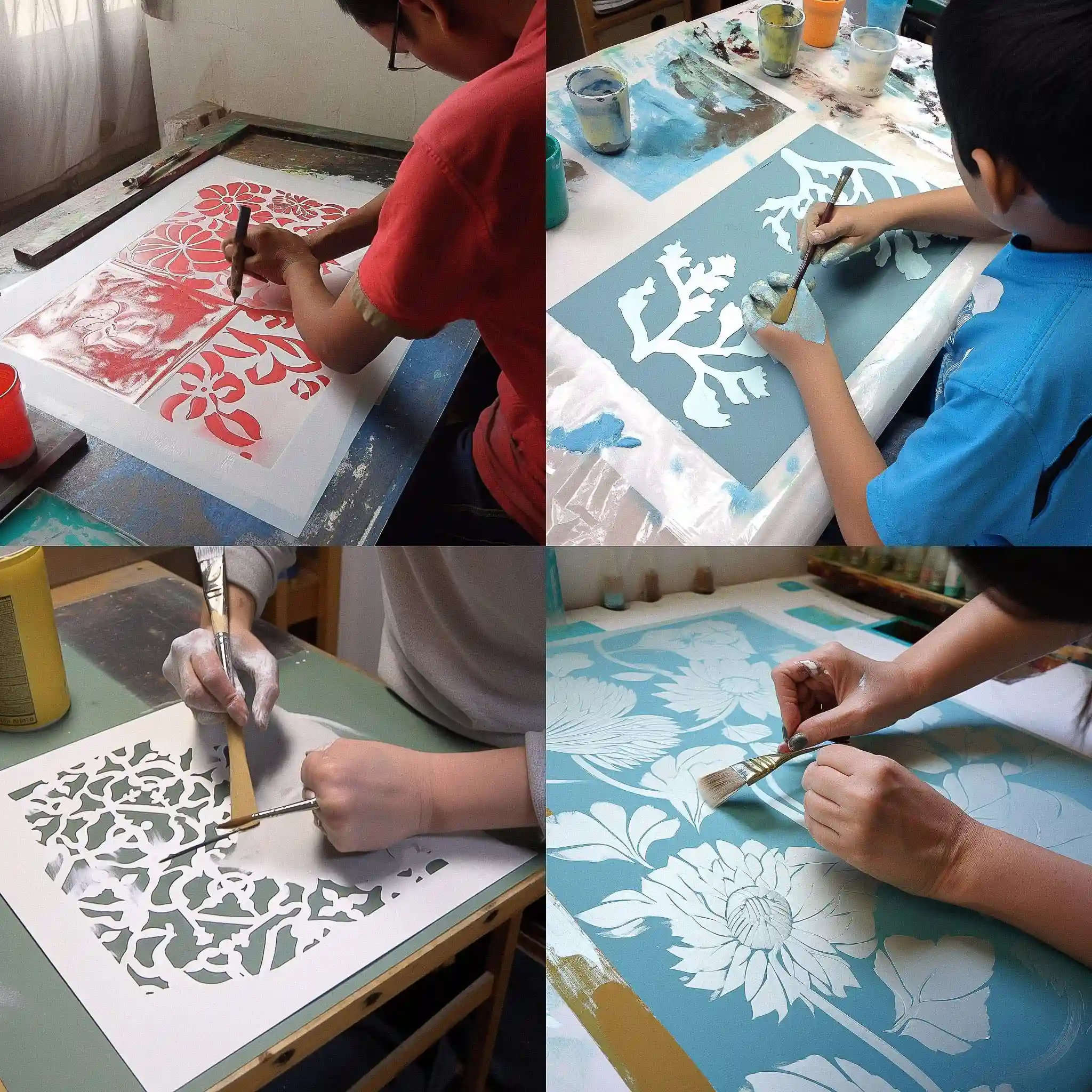 模板画 stencil painting风格midjourney AI绘画作品 -模板画 stencil painting风格midjourney AI绘画作品