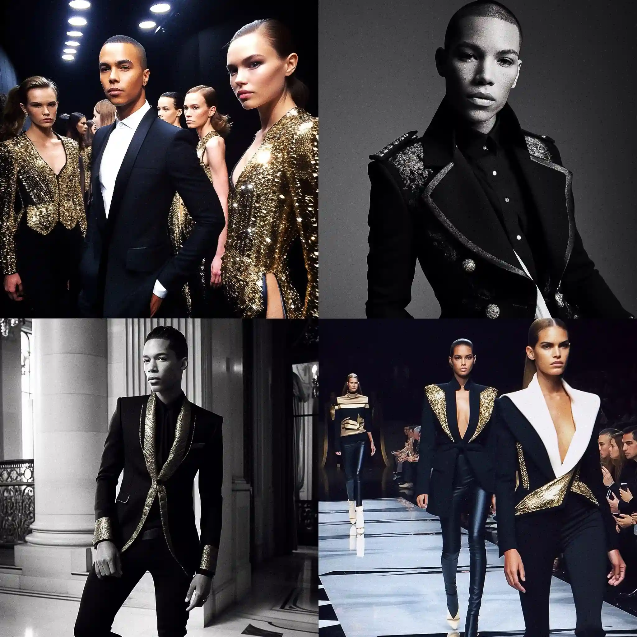 -奥利维埃·鲁斯丹 olivier rousteing风格midjourney AI绘画作品