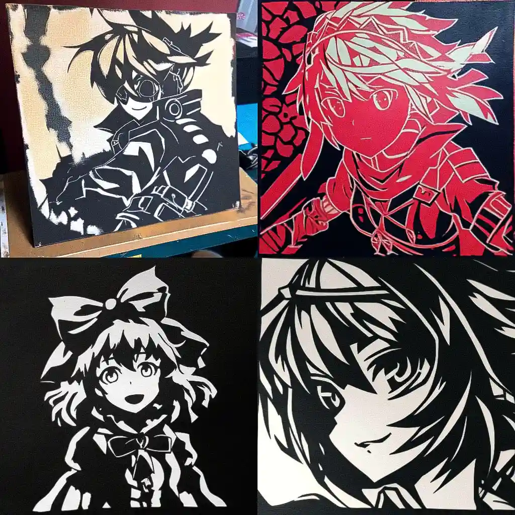 模板画 stencil painting风格midjourney AI绘画作品 -模板画 stencil painting风格midjourney AI绘画作品