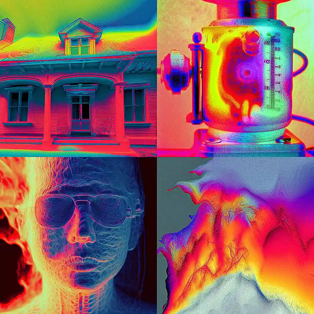 热电图 thermograph风格midjourney AI绘画作品 -热电图 thermograph风格midjourney AI绘画作品