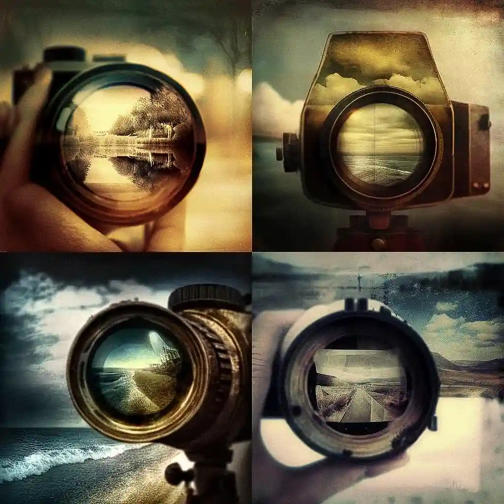 -透过取景器摄影 through the viewfinder photography风格midjourney AI绘画作品