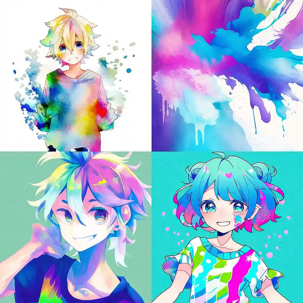 -扎染 tie dye风格midjourney AI绘画作品