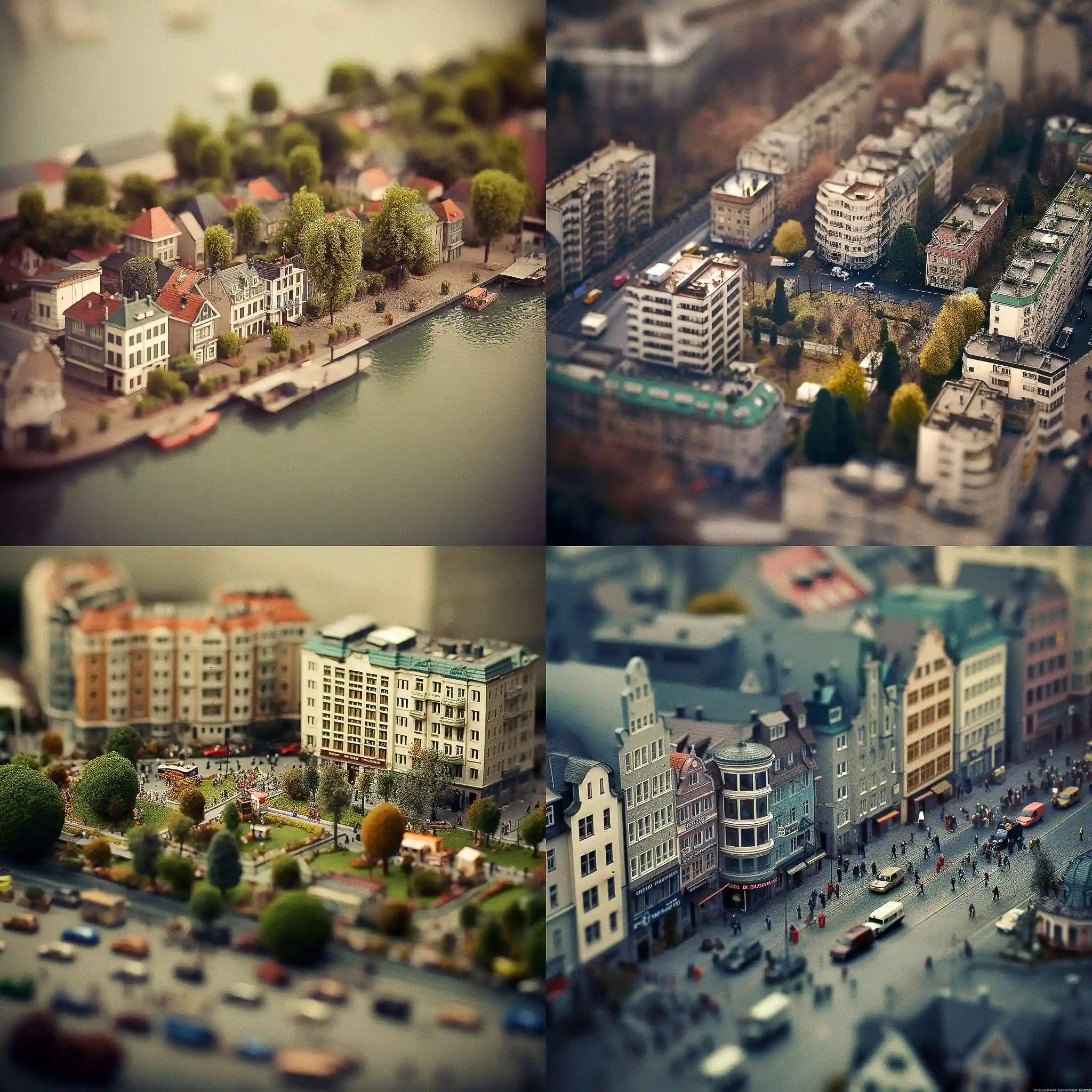 -移轴摄影 tilt shift风格midjourney AI绘画作品