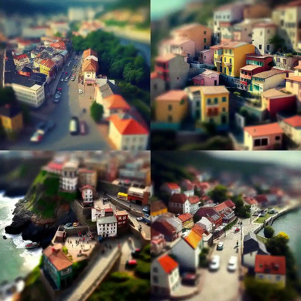 -移轴摄影 tilt shift风格midjourney AI绘画作品