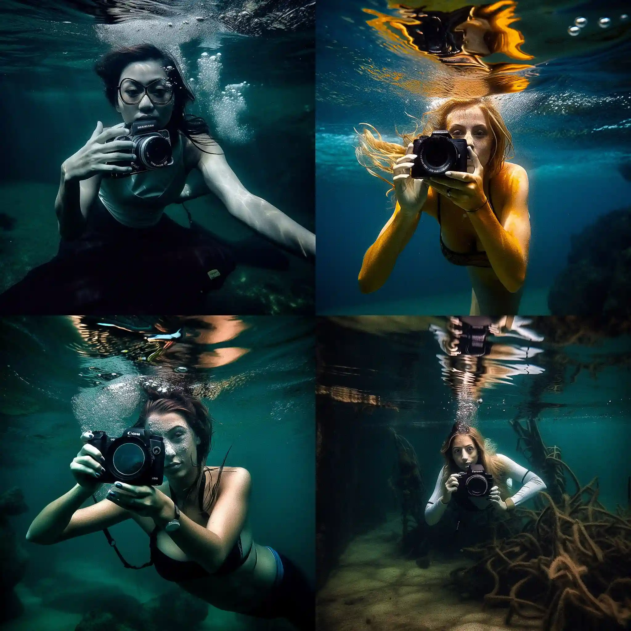 -水下摄影 underwater photography风格midjourney AI绘画作品