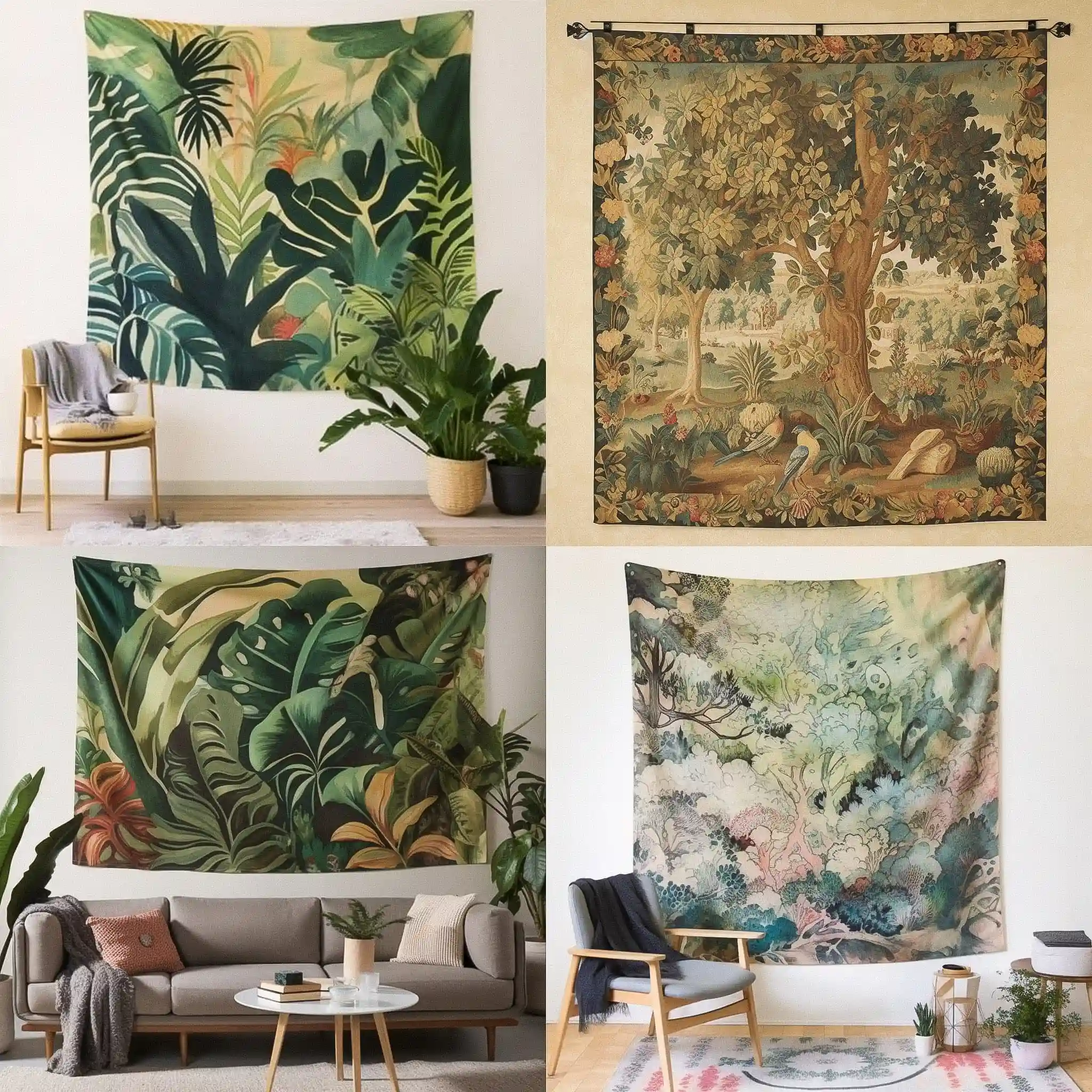 -绿叶挂毯 verdure tapestry风格midjourney AI绘画作品