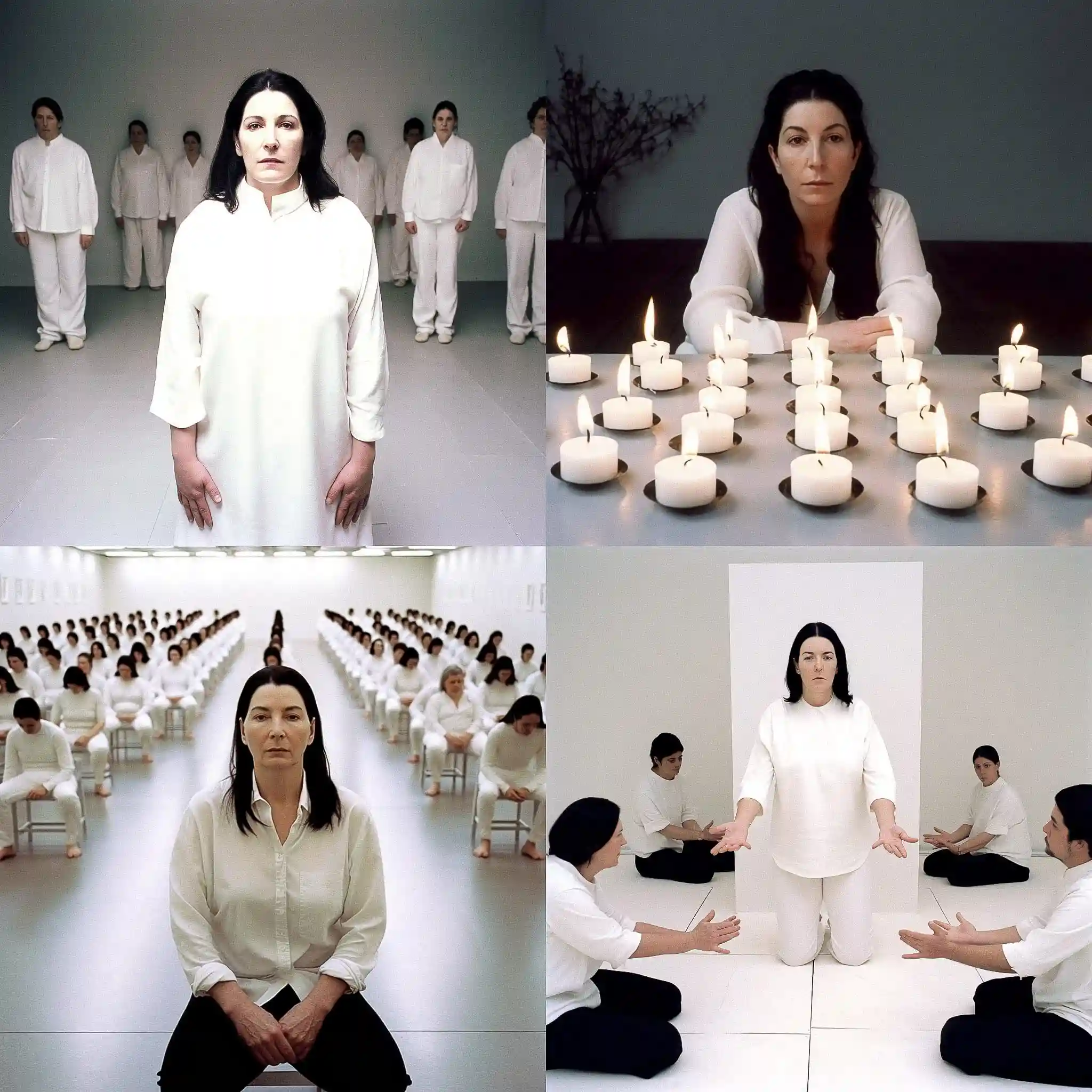 玛丽娜·阿布拉莫维奇 marina abramovic风格midjourney AI绘画作品 -玛丽娜·阿布拉莫维奇 marina abramovic风格midjourney AI绘画作品