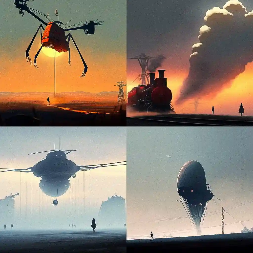 -亚历克斯·安德烈夫 alex andreev风格midjourney AI绘画作品