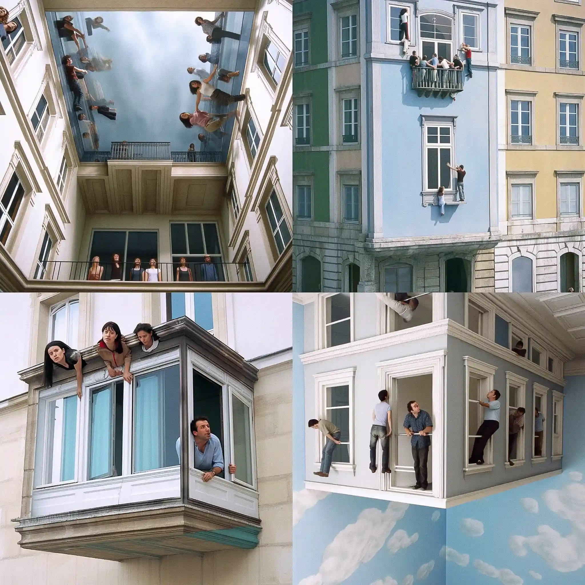 -利安德罗·埃利希 leandro erlich风格midjourney AI绘画作品