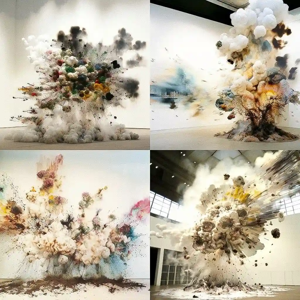 -蔡国强 cai guo qiang风格midjourney AI绘画作品