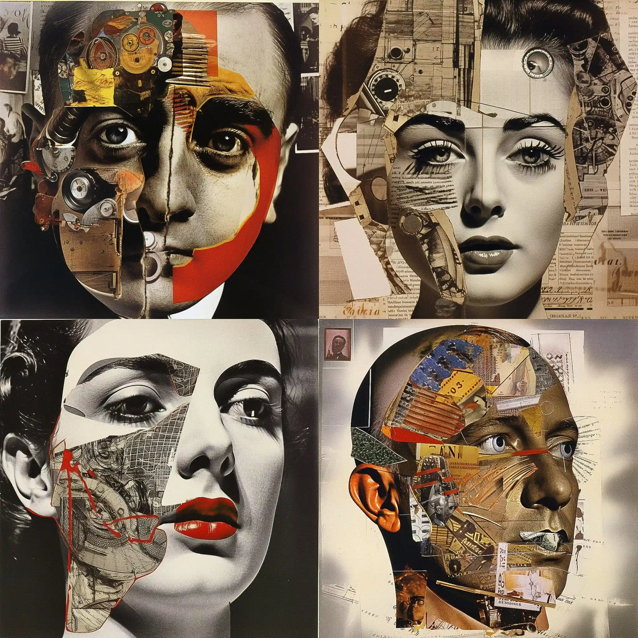 -劳尔·豪斯曼 raoul hausmann风格midjourney AI绘画作品