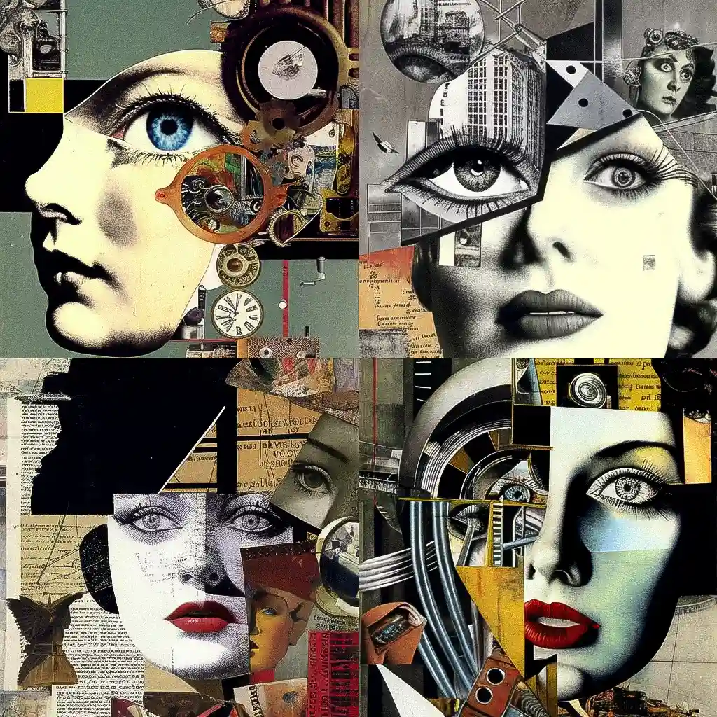 劳尔·豪斯曼 raoul hausmann风格midjourney AI绘画作品 -劳尔·豪斯曼 raoul hausmann风格midjourney AI绘画作品