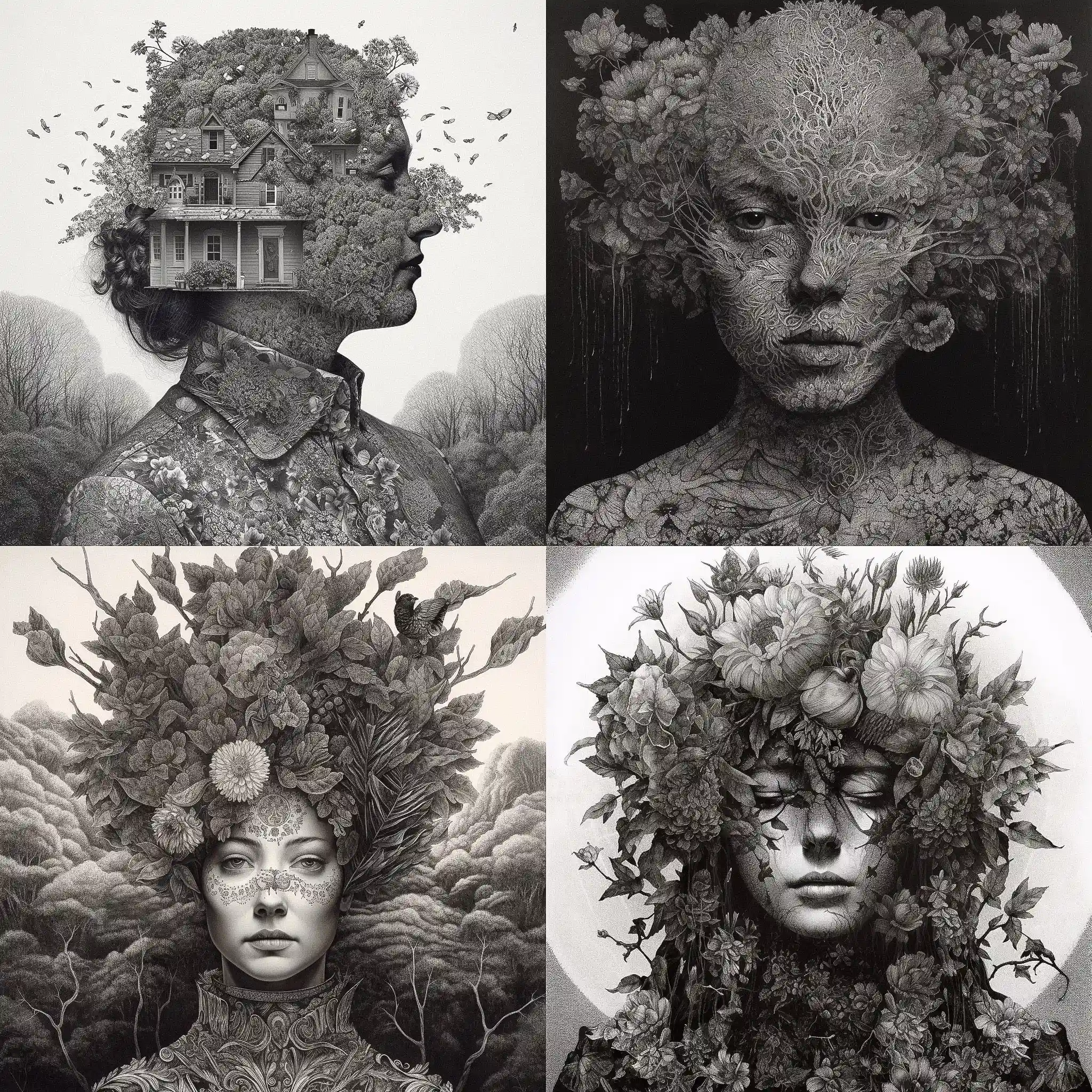 -丹尼尔·希利尔 dan hillier风格midjourney AI绘画作品