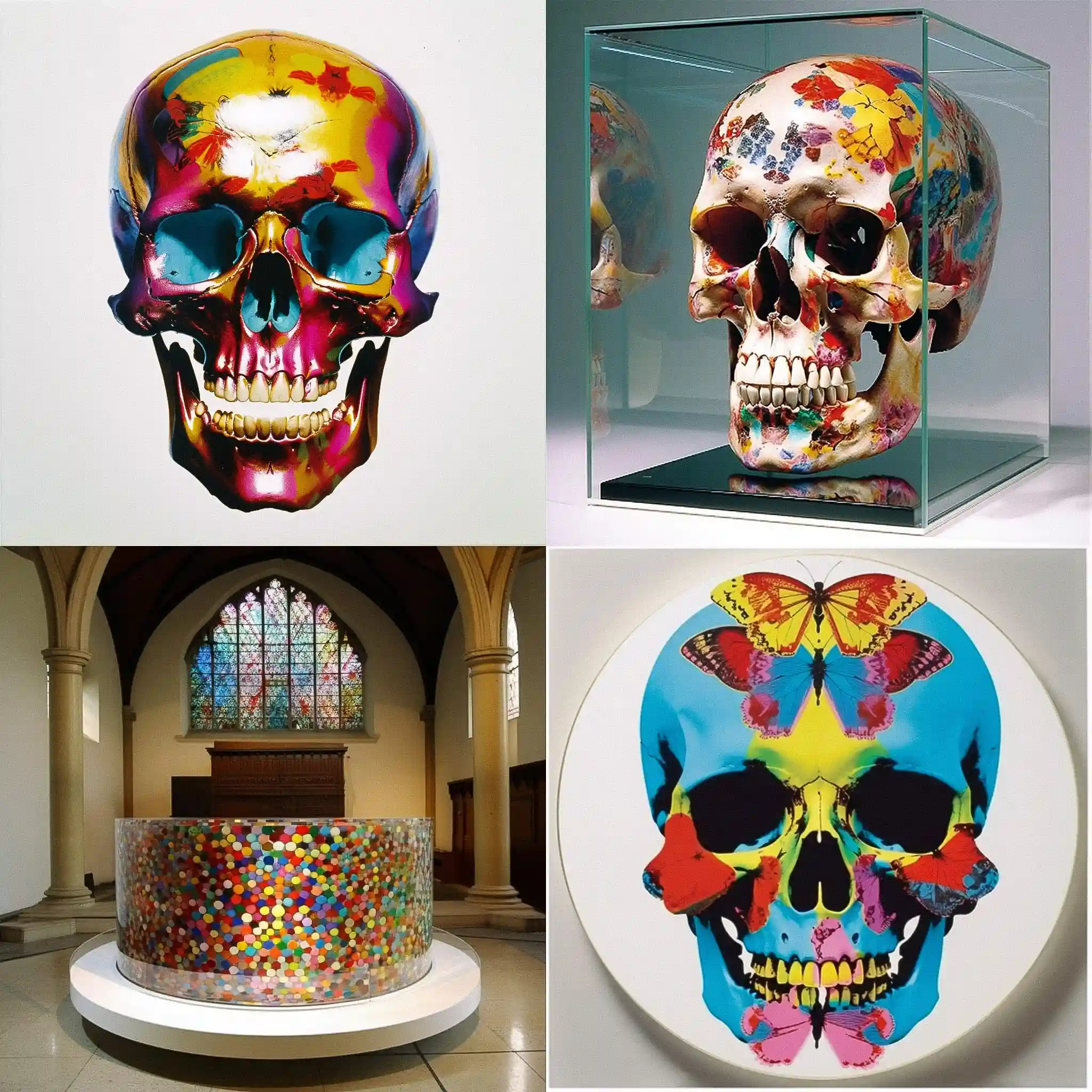 -达米安·赫斯特 damien hirst风格midjourney AI绘画作品