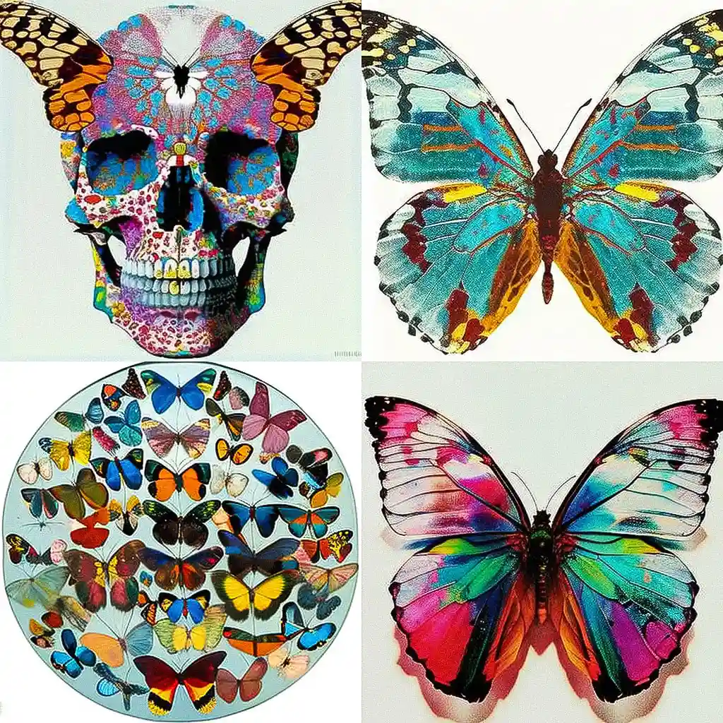 -达米安·赫斯特 damien hirst风格midjourney AI绘画作品