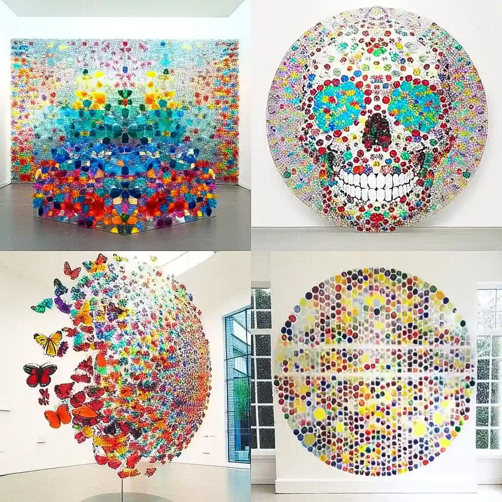 -达米安·赫斯特 damien hirst风格midjourney AI绘画作品