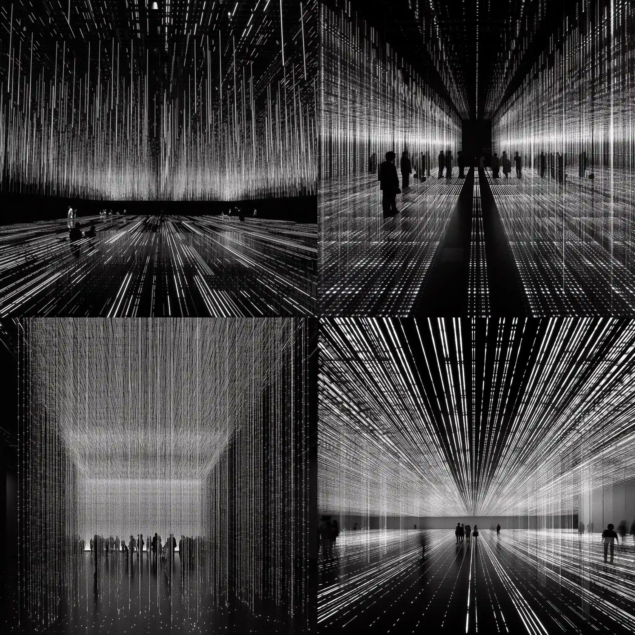 -池田亮司 ryoji ikeda风格midjourney AI绘画作品