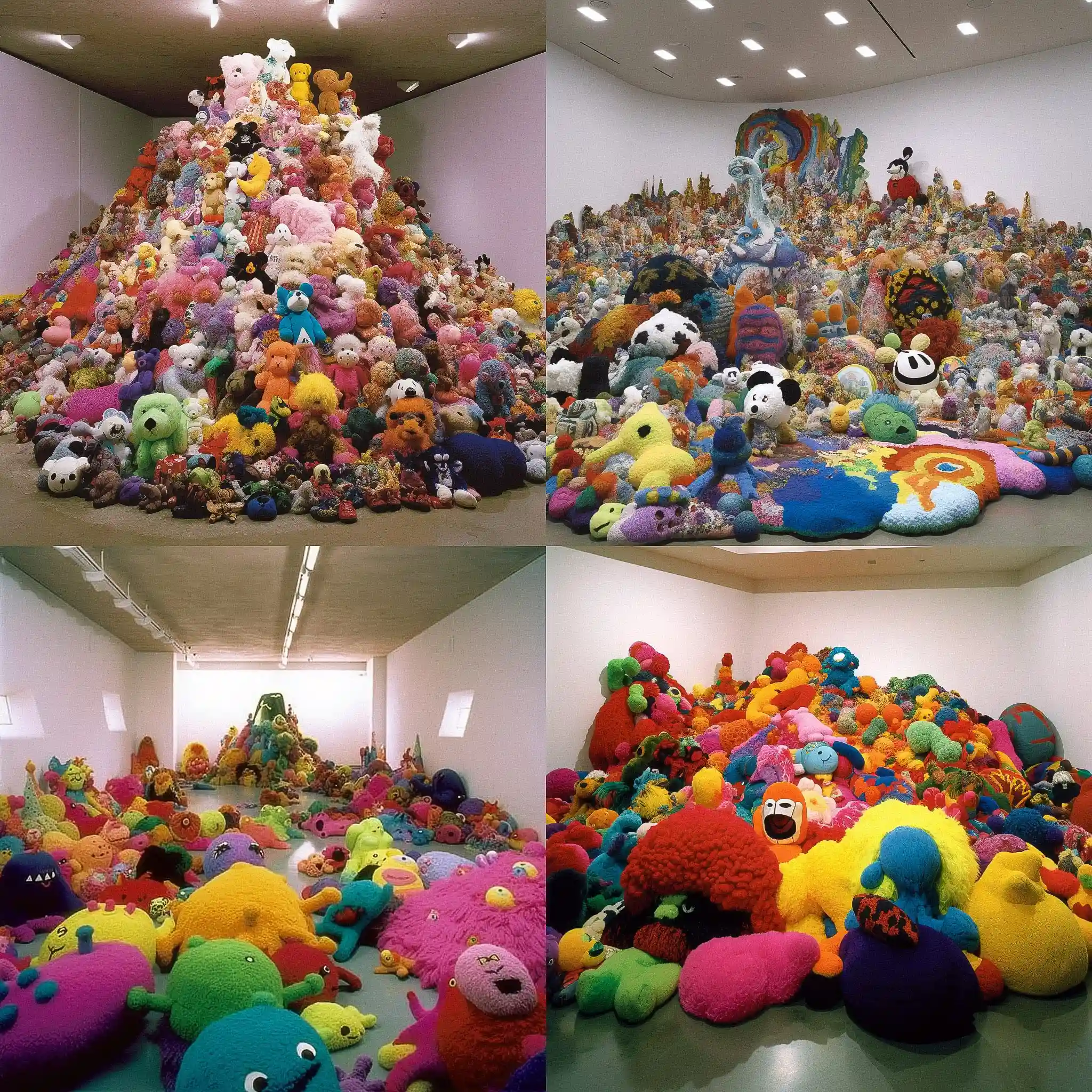 迈克·凯利 mike kelley风格midjourney AI绘画作品 -迈克·凯利 mike kelley风格midjourney AI绘画作品