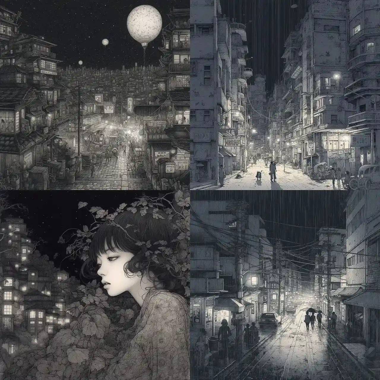 黑川良一 ryoichi kurokawa风格midjourney AI绘画作品 -黑川良一 ryoichi kurokawa风格midjourney AI绘画作品