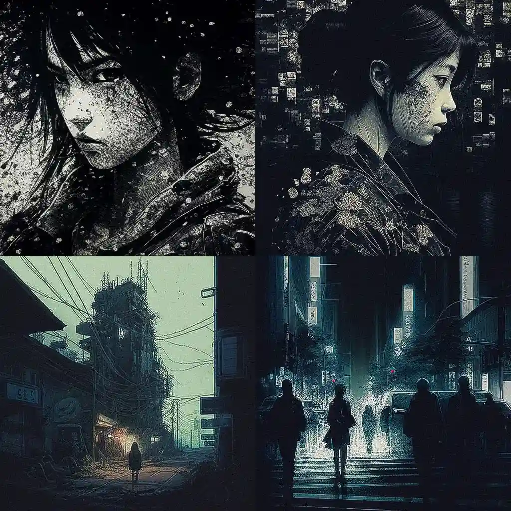 黑川良一 ryoichi kurokawa风格midjourney AI绘画作品 -黑川良一 ryoichi kurokawa风格midjourney AI绘画作品