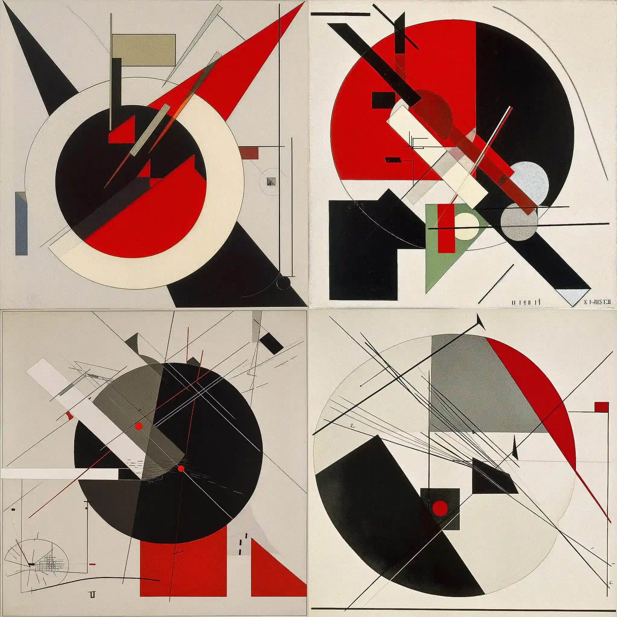 -埃尔·利西茨基 el lissitzky风格midjourney AI绘画作品