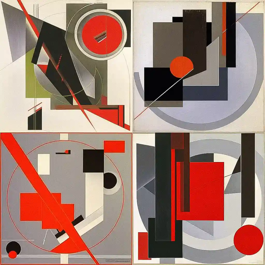 埃尔·利西茨基 el lissitzky风格midjourney AI绘画作品 -埃尔·利西茨基 el lissitzky风格midjourney AI绘画作品