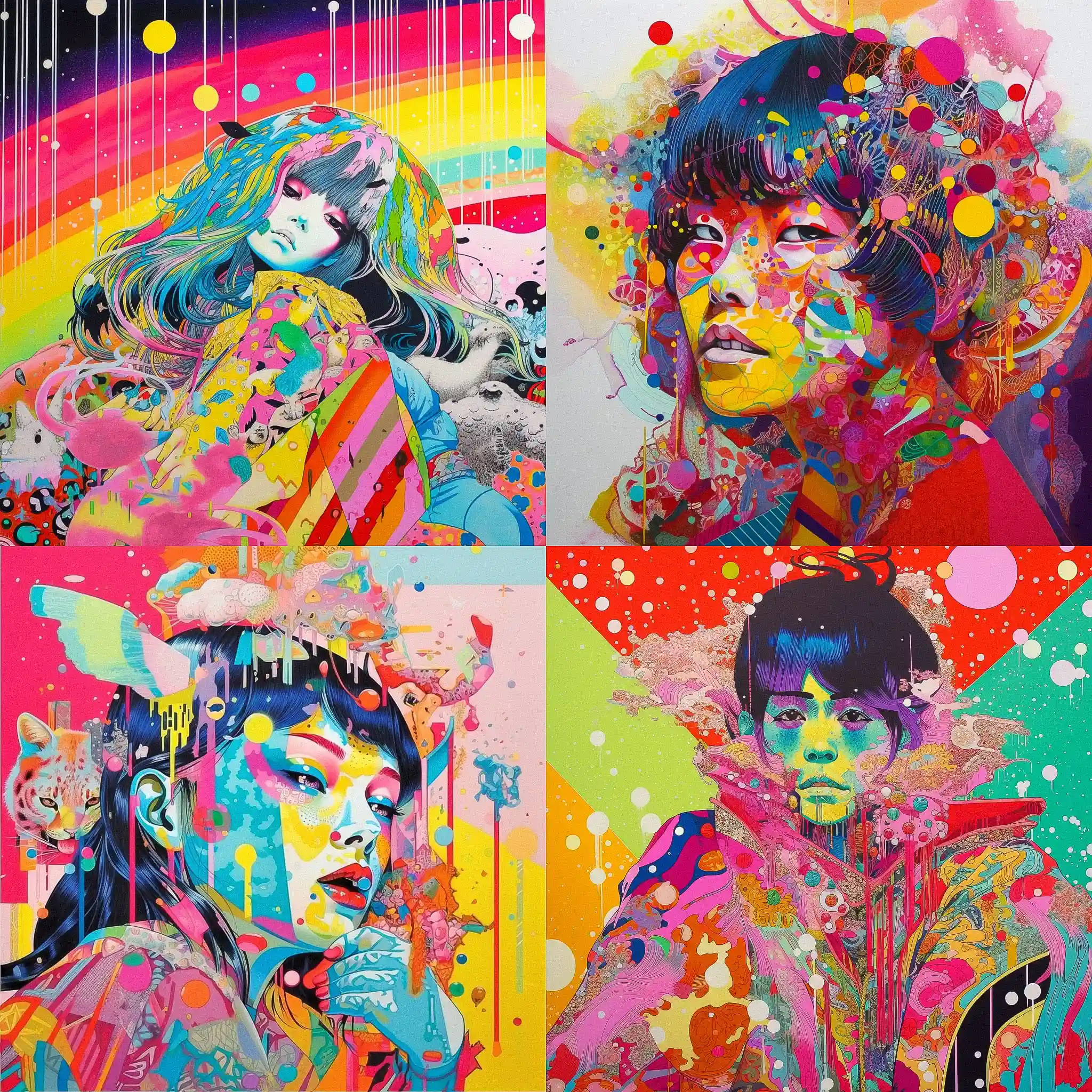 -长尾洋 yoh nagao风格midjourney AI绘画作品