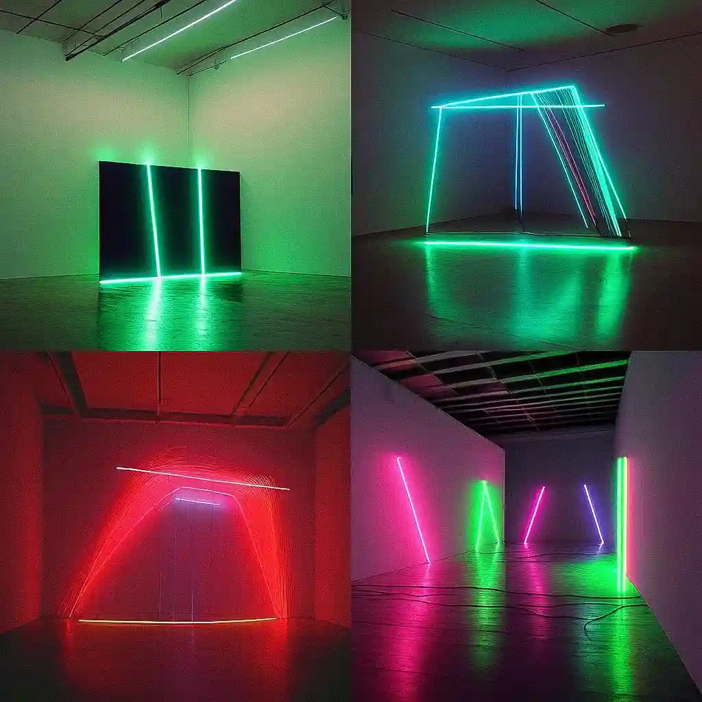 -布鲁斯·诺曼 bruce nauman风格midjourney AI绘画作品